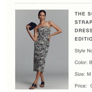 Anthropologie Soleil Slim Strapless Ruched Dress: Magic Fabric Edition